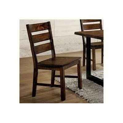Oakfield Ladder Back Side Chair in Walnut 17 Stories