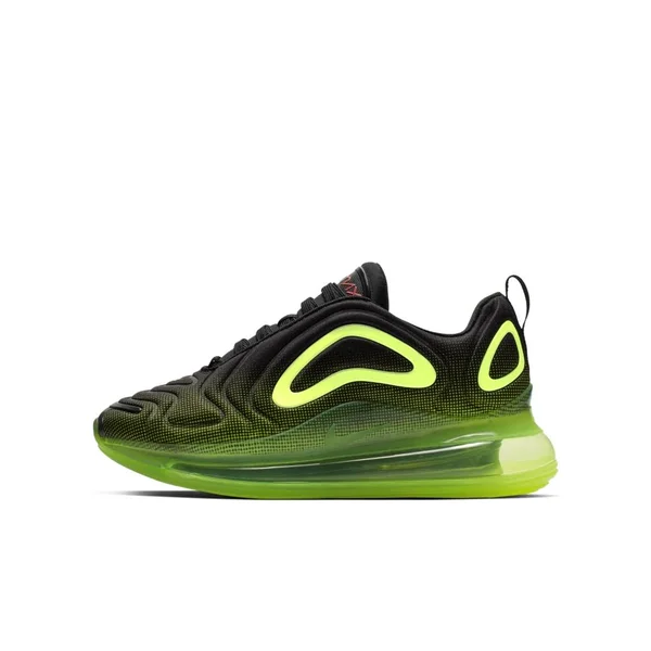 Nike Air Max 720 Little/Big Kids& Shoes in Black/Volt - Size: 7Y, AQ3196-005