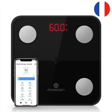 Noerden Minimi Scales for Weight Body Composition Measurements: Fat, BMI, Muscle, Bone, Hydration and More, Black