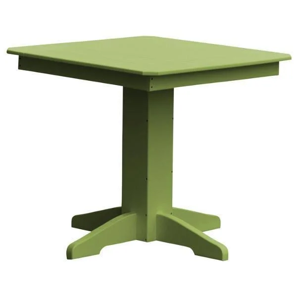 Recycled Plastic Square Dining Table 44x22 - Orange