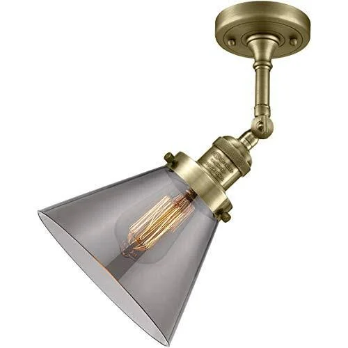 Innovations Lighting-Large Cone 1 Light Sconce-203-AB-G43