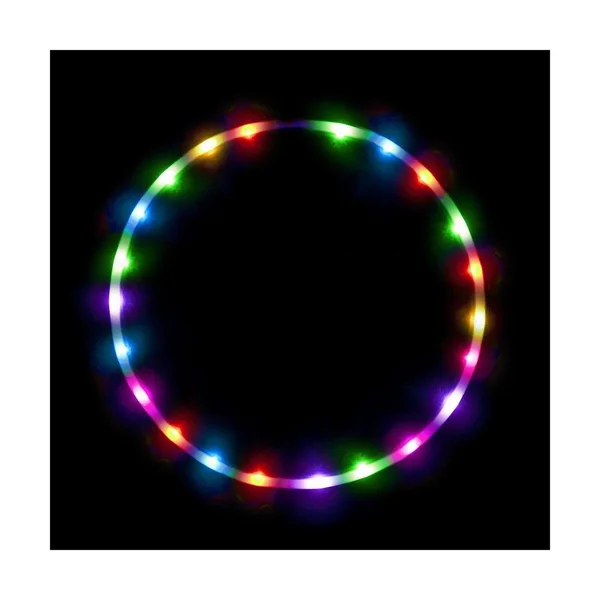 LED Hula Hoop Fully Rechargeable and Collapsable - 28 Color Strobing and Changing LED Lights - Multiple Sizes Available - Light
