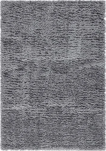 Infinity Collection Solid Shag Area Rug by Rugs.com – Smoke 7& x 10& High-Pile Plush Shag Rug Perfect for Living Rooms - Bedrooms