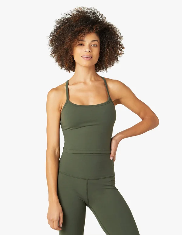 Slim Racerback Cropped Tank - Beyond Yoga Eden Green, M