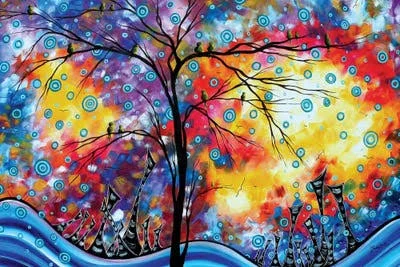 Megan Duncanson Large 3-Piece Canvas Print - Worlds Away ( scenic & landscapes > Nature > rivers - creeks, & stre