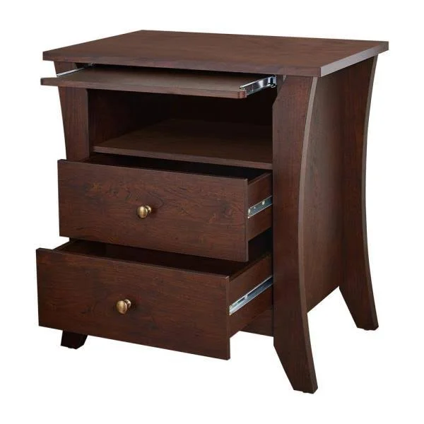 Furniture of America Kim 2-Drawer Vintage Walnut Nightstand