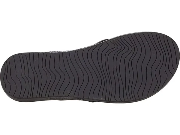Women's Reef Ortho-Spring Flip Flop, Size: 11, Black
