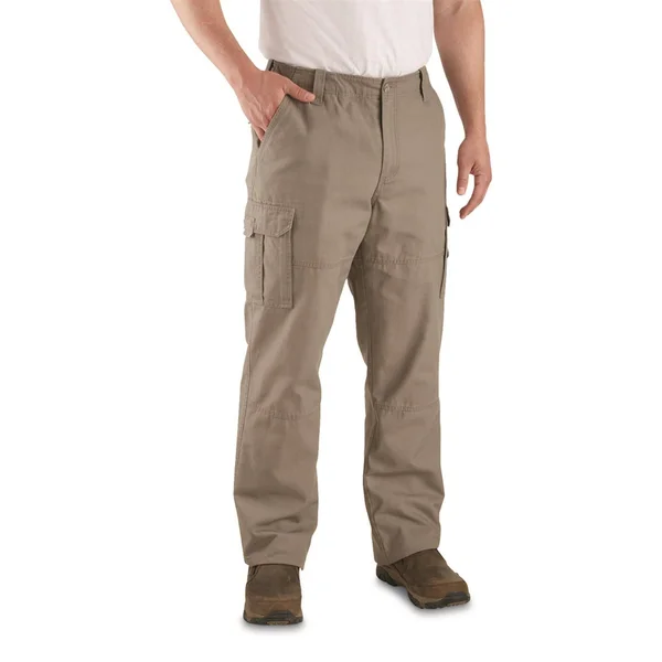 Guide Gear Men's Flannel-Lined Cotton Cargo Pants - Male, W34 L30, Driftwood