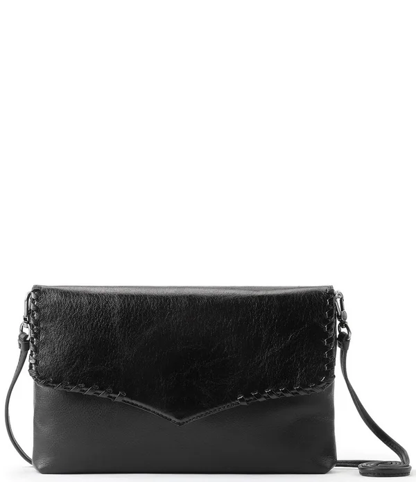 The Sak Legend Flap Clutch Crossbody Bag - Black Leather