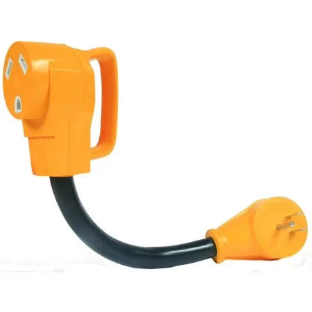 Camco 55163 Power Grip Adapter 15m/30f 12in 125v1875w