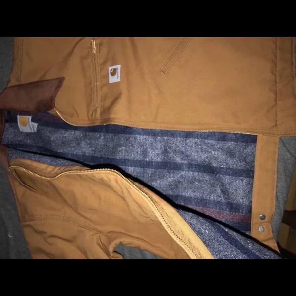Carhartt Brown Blanket Lined Duck Detroit Jacket