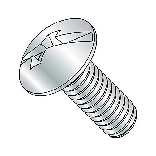 8-32 x 1-1/2x22 Machine Screw - Truss Head - Phillips/Slotted - Steel - Zinc Cr+3 - ft - UNC - 100 Pk