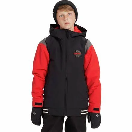 Burton Boys& Game Day Jacket - True Black, Flame Scarlet, S