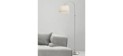 Adesso Bonnet Floor Lamp - Satin Steel
