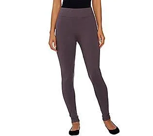 Logo Layers by Lori Goldstein Reg. Knit Pull-On Leggings - Size Small, Smokey Taupe