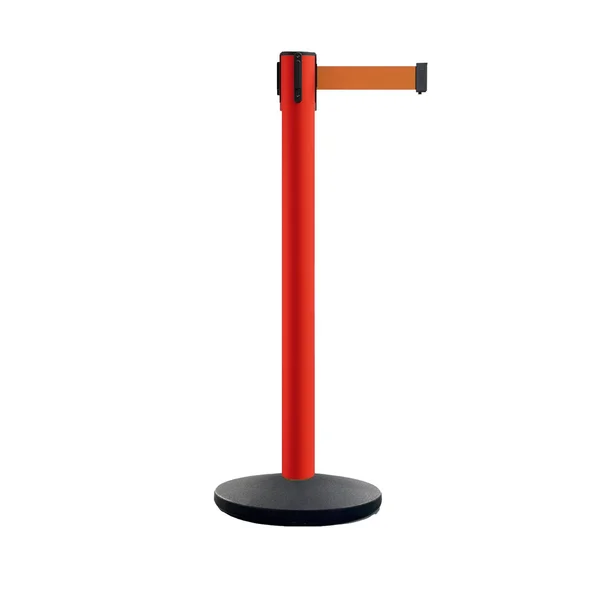 Safety Retractable Belt Barrier Stanchion - Heavy Duty Cast Iron Base, 16 ft Belt – Montour Line MSI650 by Crowd Control Warehous