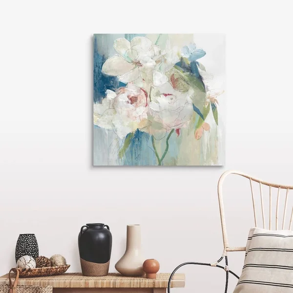 Blissful Peony I, Canvas Wall Art, 30x30, Great Big Canvas