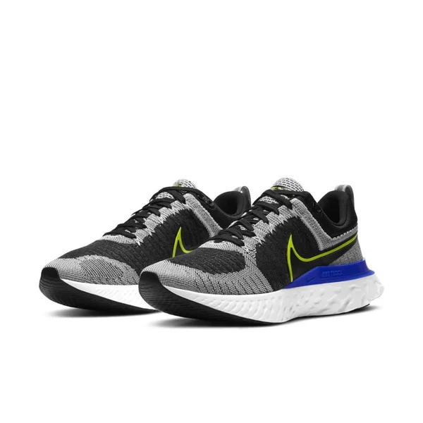 Nike React Infinity Run Flyknit 2 White/Black Men's Running Shoes, Size: 7.5