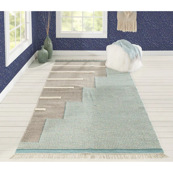 Momeni Karl KRL-1 2&3x22 x 8& Runner Rug - Blue