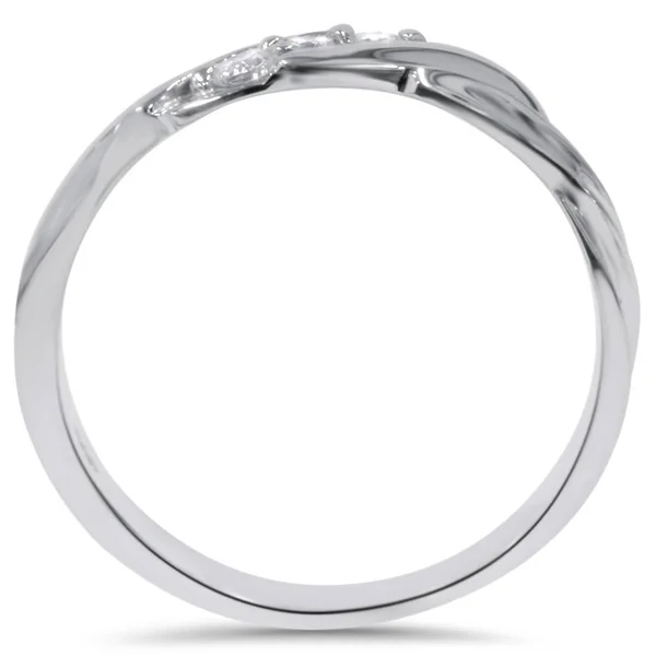 Pompeii3, Inc 14K White Yellow and Rose Gold Men's 1/5ct TDW 3-Stone Diamond Wedding Ring, Size: 6 - Rose, Pink