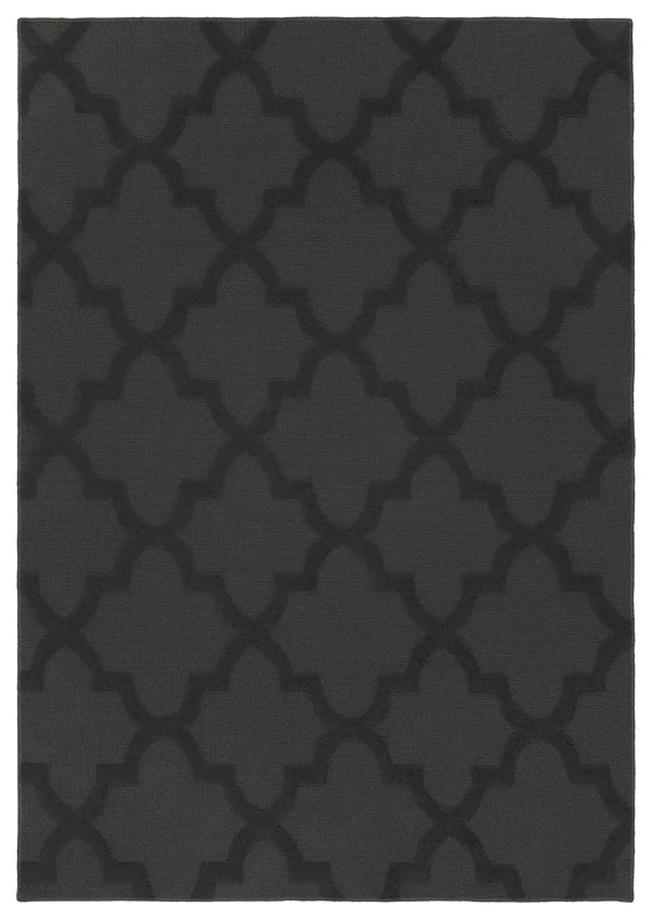 Garland Rug Quatro 6 ft. x 9 ft. Area Rug Cinder Gray