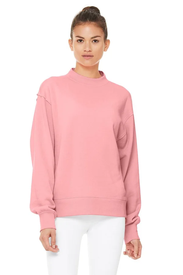 Alo Yoga, Freestyle Sweatshirt in Macaron Pink, Size: Medium