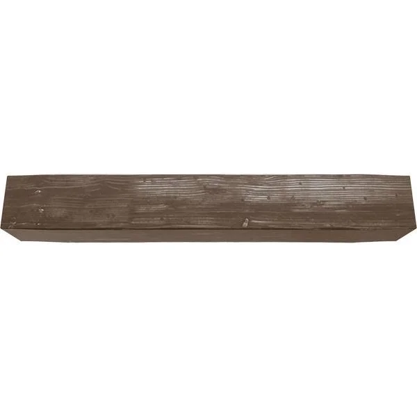 Ekena Millwork MANUSD06X08X72VM 6x22H x 8x22D x 72x22W Sandblasted Faux Wood Fireplace Mantel, Vintage Mahogany