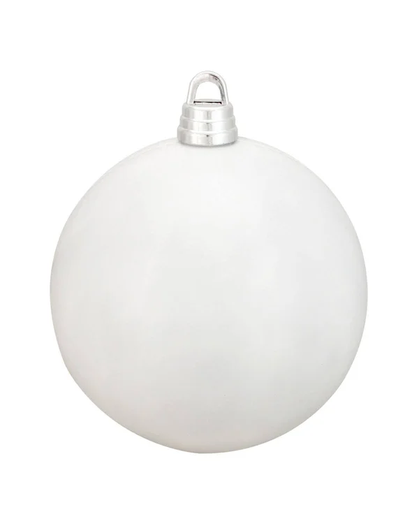 Northlight 32911587 12 in. Winter White Shatterproof Shiny Christmas Ball Ornament