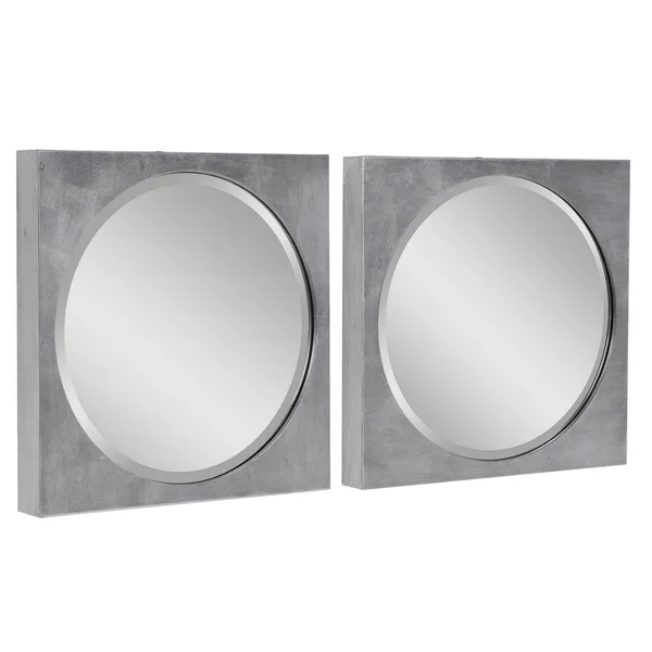 Uttermost 09641 Aletris Modern Square Mirrors - Set of 2