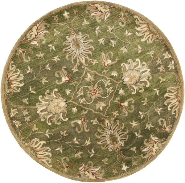 Kas Syriana 6010 Emerald Green Agra Area Rug - 5&6x22 Round