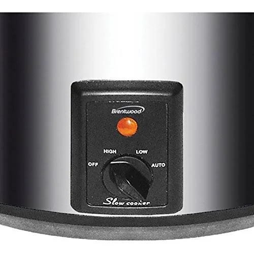 Brentwood SC-170S 8 Quart Slow Cooker, Stainless Steel