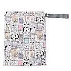 Itzy Ritzy Travel Happens Medium Sealed Wet Bag in Raining Cats and Dogs, Stashes Wet Dirty Items from The Baby's Outings, Gym