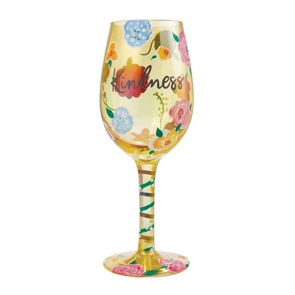 Designs by Lolita 2021 Wine Glass Set of 4 - Kindness, Love, Peace, Hope 15 oz