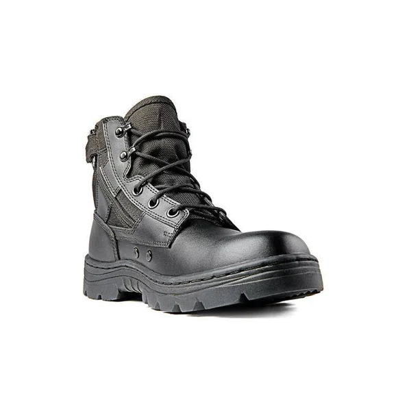 Ridge Footwear 4205 Dura-Max Mid-Zipper Tactical Black Leather Boots
