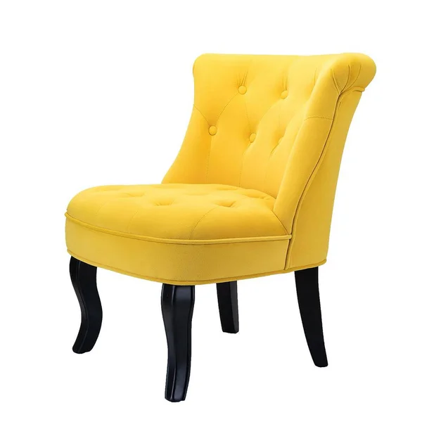 Jayden Creation Jane Yellow Tufted Accent Chair