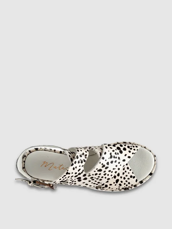 Matisse Runaway Women's Platform, Black, White Spot, 8 M
