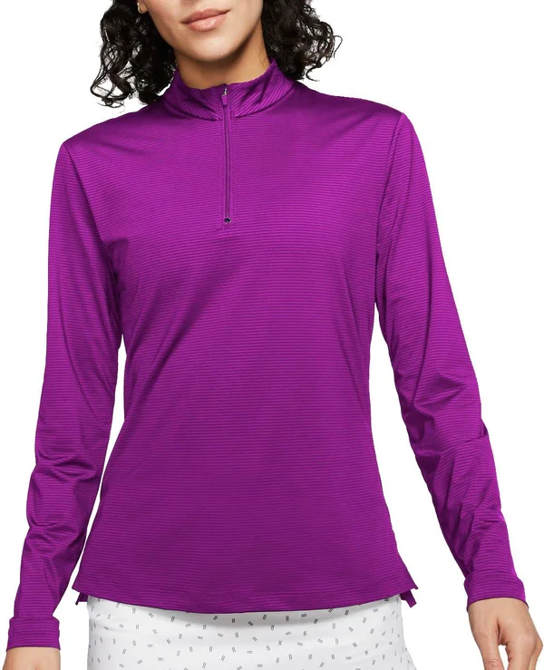 Nike Women's Dri-Fit UV Victory Half Zip Golf Top, Small, Purple