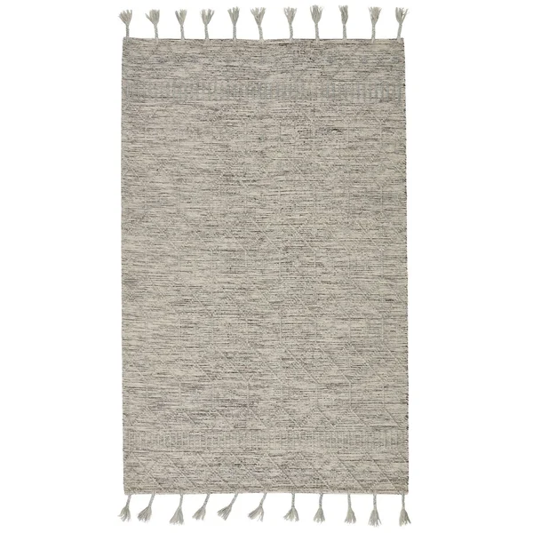 Anza Handmade Trellis Light Blue/ Cream Area Rug - 8'x10'