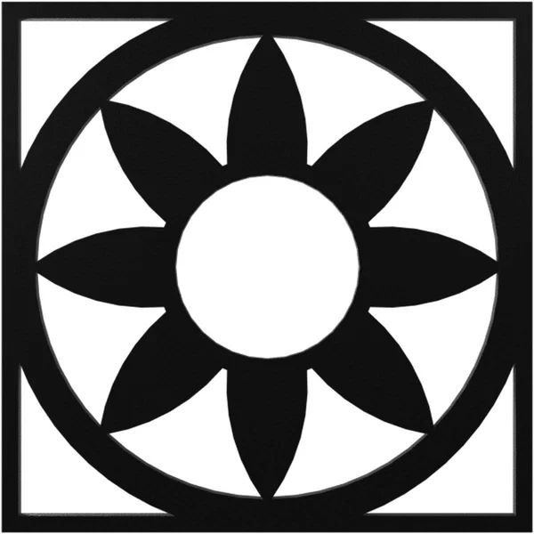 Ekena Millwork CMPP28BLSBL 28x22OD x 9 3/4x22ID x 3/4x22P Blume Architectural Grade PVC Pierced Ceiling Medallion, Black