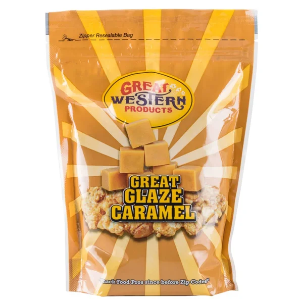 Gold Medal Glaze Pop Froasted Popcorn Mix, Caramel - 28 oz carton