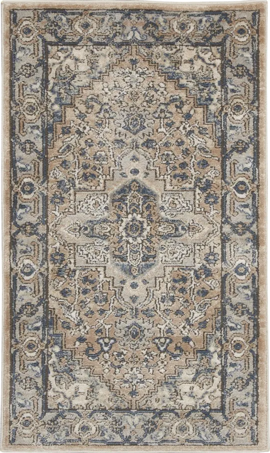 Nourison Concerto CNC05 Area Rug, Beige/Grey, 3&9x22 x 5&9x22