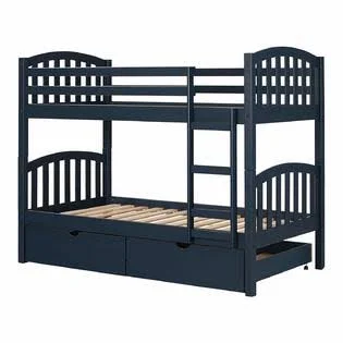 South Shore 11824 Ulysses Solid Wood Bunk Beds, Navy Blue