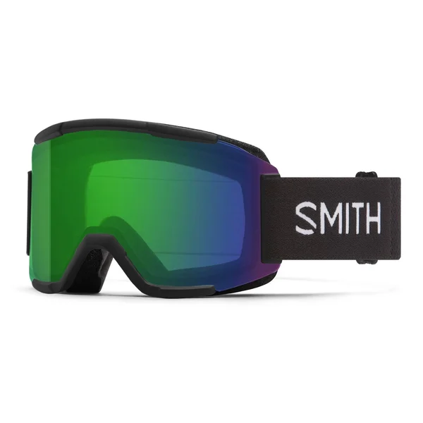 Smith Squad ChromaPop Snow Goggles - Low-Bridge Fit Black Everyday Green Mirror/Yellow