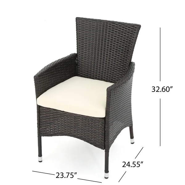 Mirage 3PC Wicker Stacking Chair Chat Set - Brown - Christopher Knight Home