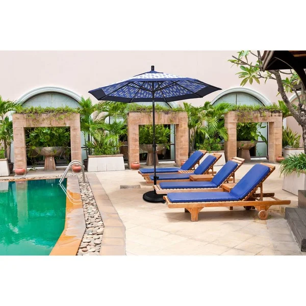 California Umbrella GSCUF908705-48032 9 Foot Fiberglass Market Umbrella Collar Tilt Matte Black/Sunbrella/Spectrum Dove