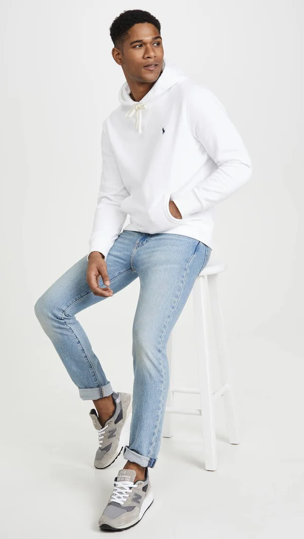 Polo Ralph Lauren Men's RL Fleece Hoodie - White