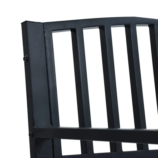 vidaXL Garden Bench 49.2x22 Black Steel