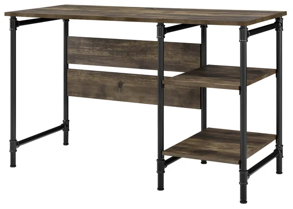 Ameriwood Home Carter Single-Pedestal Desk, Rustic