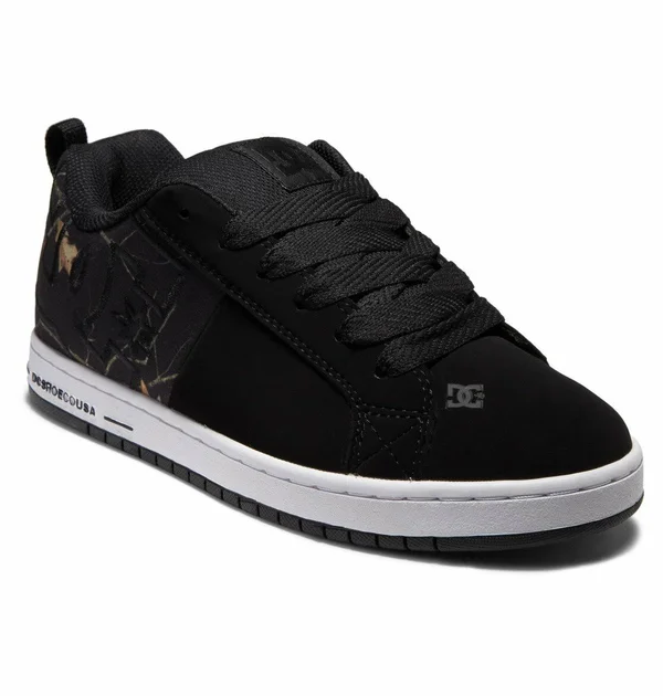 DC Court Graffik Sq Men's Skate Shoes Black/Print : 6.5 D - Medium
