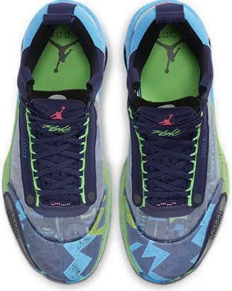 Nike Air Jordan 34 Low &EYBL& Regency Purple/Rage Green/Persian Violet/Flash Crimson Basketball Shoes/Sneakers CZ7747-500 (US Si